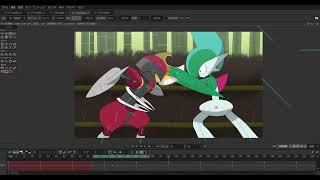 Gallade Vs Bisharp Pokémon Fan Art Battle Electrifying Animation & Rig Created By Teke Using Moho