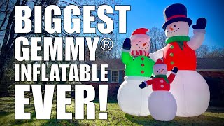 Gemmy 20.5FT COLOSSAL SNOWMAN FAMILY Christmas Airblown Inflatable Review! (At Home 2022 Exclusive)