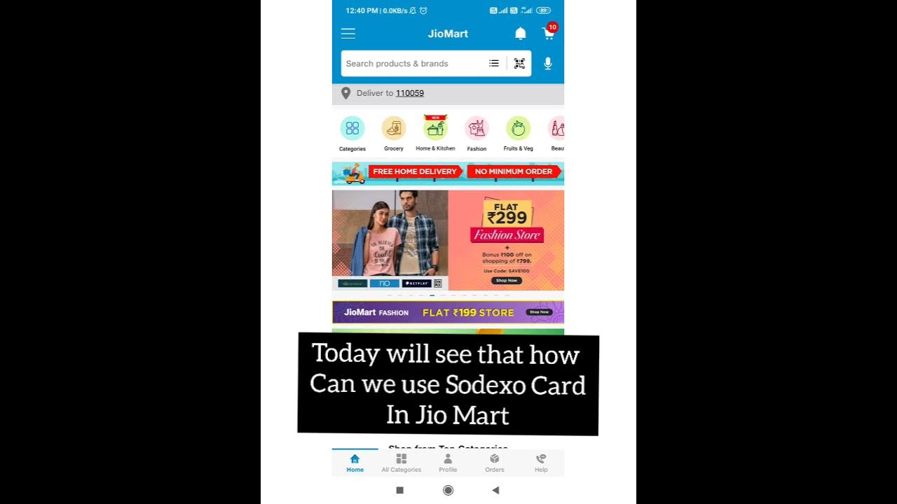 How to use Sodexo Card in Jio Mart। जिओ मार्ट में Sodexo कार्ड से कैसे