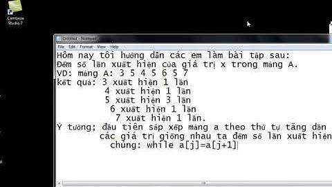Hướng Dẫn Đếm số Phần Tử X xuất hiện trong mảng A/ bằng cách dọc file.INP VÀ xuất file .out
