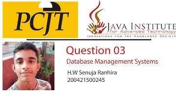 Data Base Task 03 |Create a Database Using MySQL Workbench|1st year| Java Institute | Senuja Ranhira