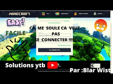 Connexion impossible à notre compte mc sur le site ou un launcher .SOLUTION 2021 EN 1 min.