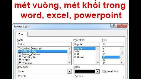 CÁCH VIẾT KÝ HIỆU MÉT KHỐI TRONG WORD