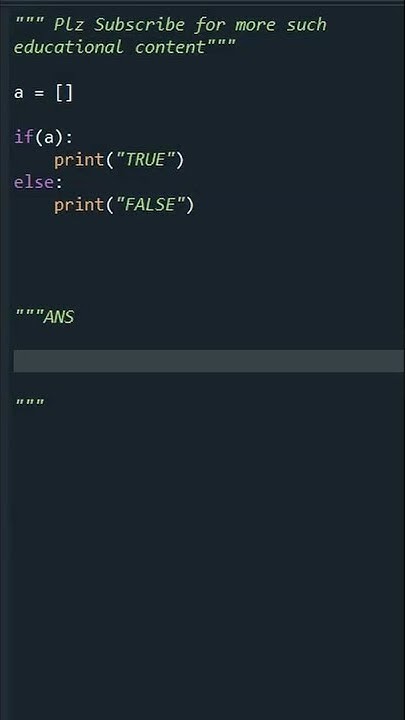 Empty list True or False ? | Python Puzzles | Guess the output ...