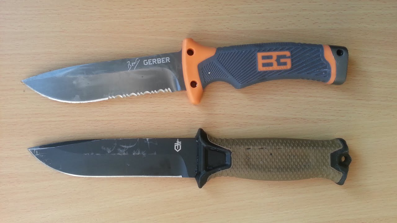 Gerber StrongArm Vs Bear Grylls Ultimate Knife YouTube