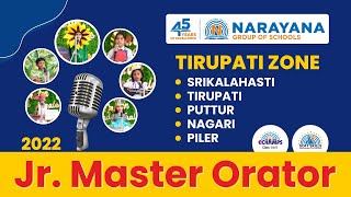Jr Master Orator | Tirupati Zone 2022 | Hunt for Narayana Schools’ Best Orators screenshot 3