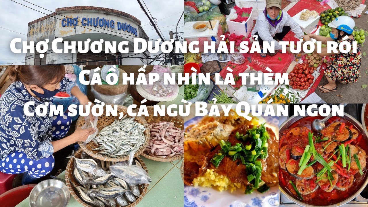 Chợ Chương Dương Quy Nhơn: Hải sản tươi rói, Cá ồ hấp nhìn là muốn ăn - Cơm tấm Bảy Quán 30 năm ngon