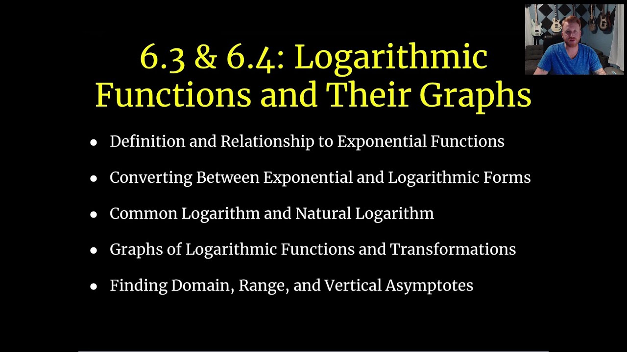 Logarithmic Functions and Their Graphs - YouTube