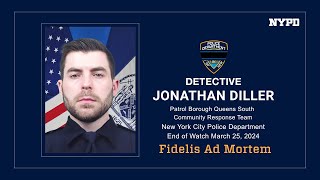 The funeral of Detective Jonathan Diller