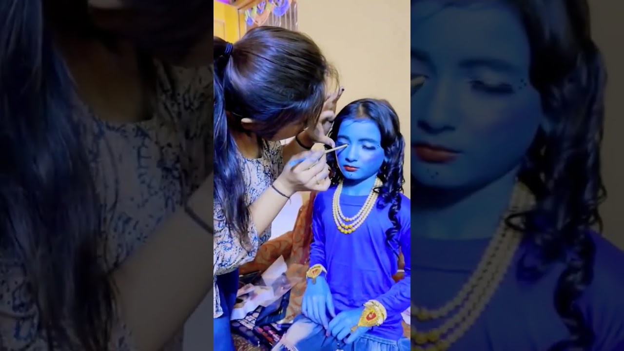 Krishna Makeup Tutorial #viralvideos #shorts #kanha #kanhaji
