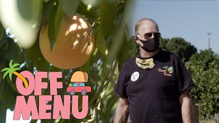 Celebrity Lucas visits a citrus farm in Riverside to see the effects of the pandemic | Off Menu Profile