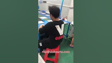 automatic soft pvc rubber label making machine in customer factory