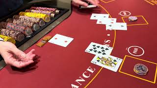 $10,000 of double deck blackjack @venetianvegas 