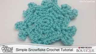 Learn How to Crochet A Simple Snowflake Tutorial