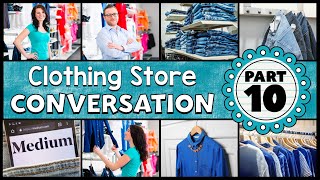 Conversación en inglés en una tienda de ropa | Conversation at a clothing store