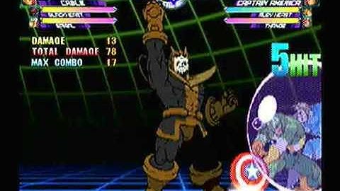 MvC2: Captain America 100% Combo (1 meter, 2 variations)