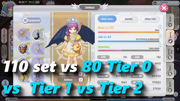 110 set vs 80 Tier 0 vs Tier 1 vs Tier 2 | rox | Ragnarok X: Next Generation