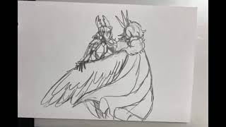 Some old paper animation practice [sorry for the bad quality]