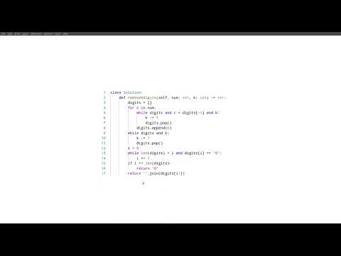 [April 11, 2024, LeetCode daily] 402. Remove K Digits - Python, solution explained