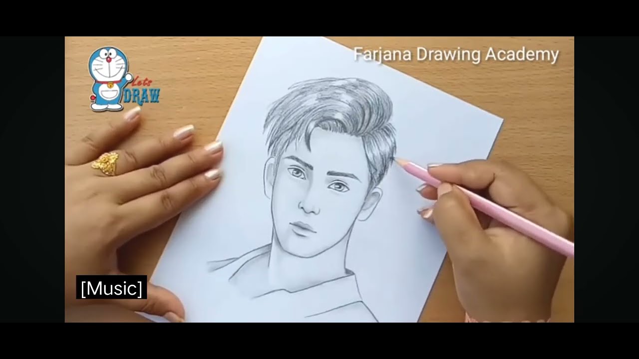 Drawing Of A Handsome Boy 