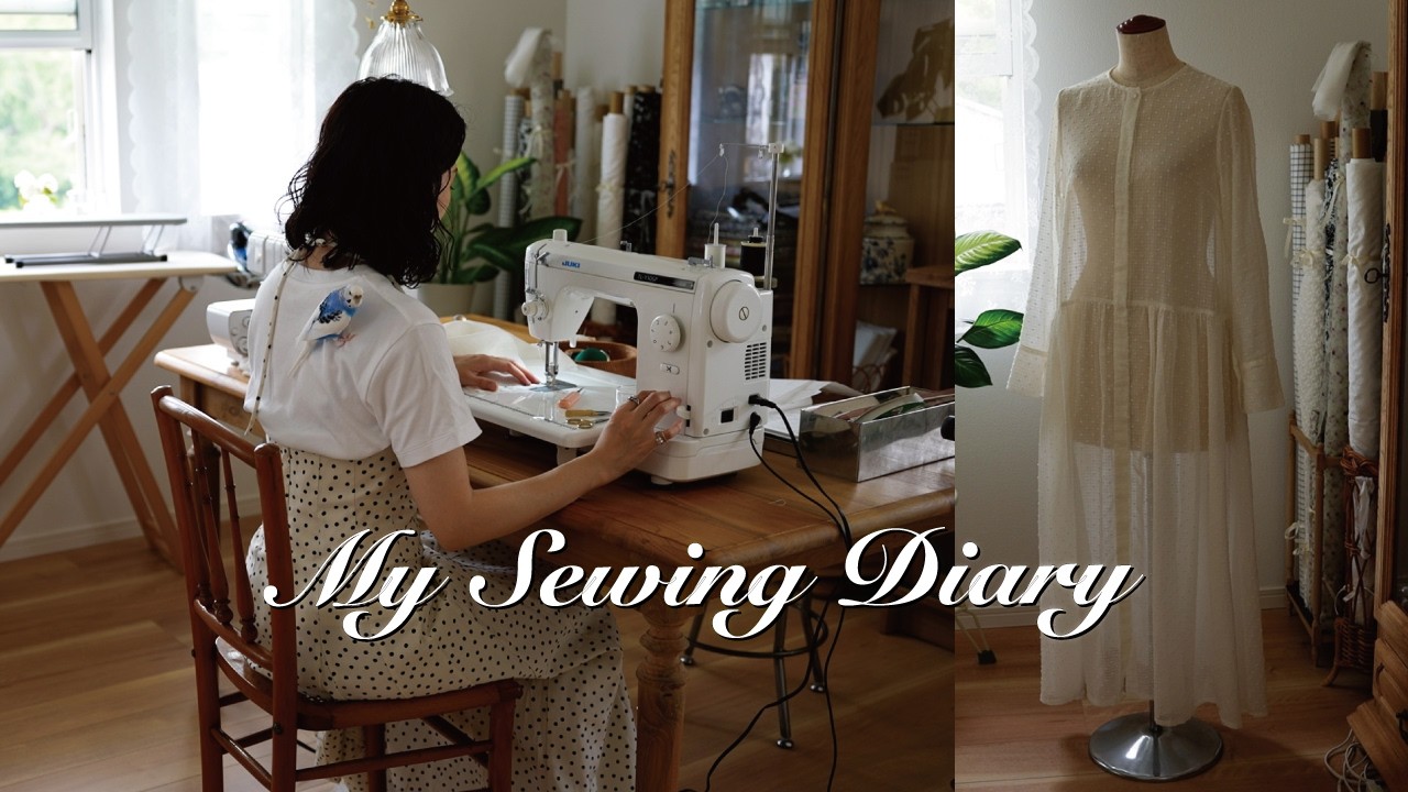 美品l’or Random Shirring Dress Making a Sheer Summer Dress 🇯🇵BIG Announcement 🕊️Sewing Vlog