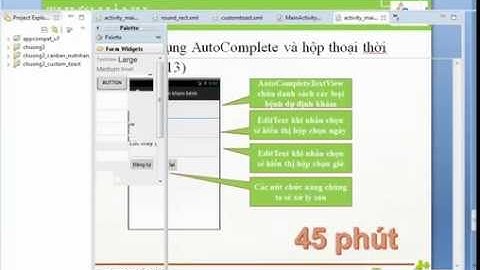 10. Android: AutoCompletedText, DatePickerDialog and TimePickerDialog step by step