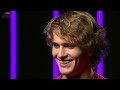 Tennis player spelling bee - Federer, Djokovic, Zverev, Thiem, Cilic, Nishikori, Anderson & Isner