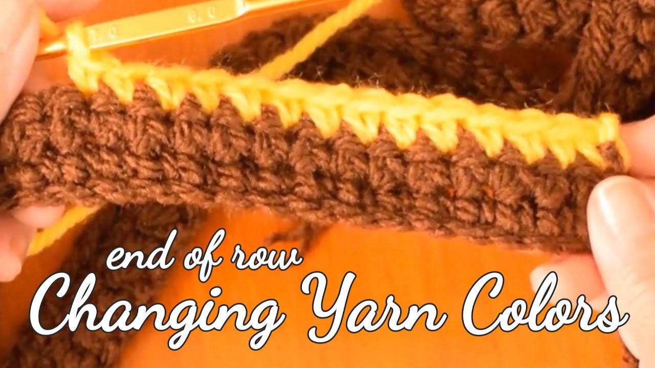 Changing Yarn Colors / End of Row | Crochet | Slow Stitching Process