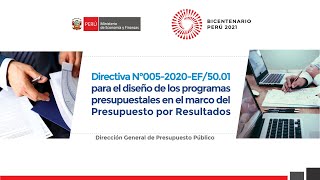 Directiva para el diseño de los Programas Presupuestales en el marco del Presupuesto por Resultados