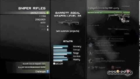 Modern Warfare 3 - Sniper Rifles - Create a Class