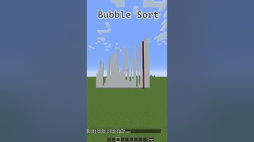 Bubble Sort #minecraft #algorithm #sorting