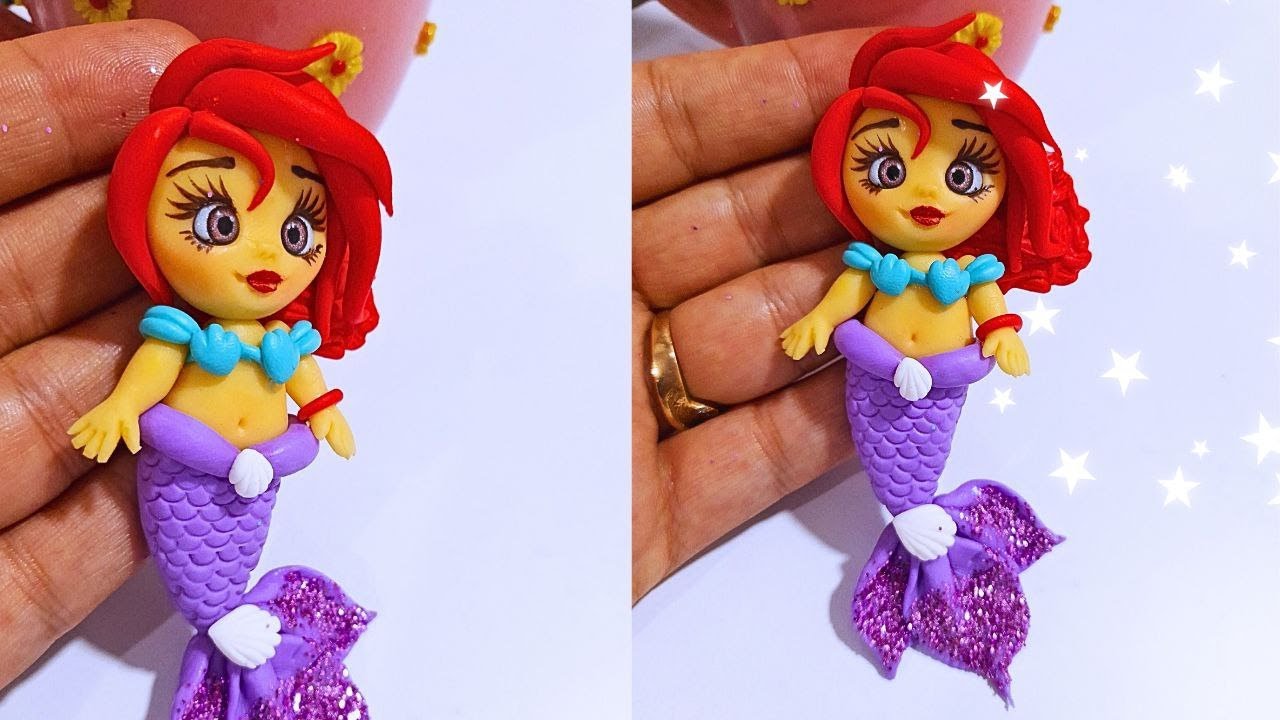 How to Make a Mermaid with Polymer Clay /Fantasy Clay Doll /Cute DIY Gift Idea/Step-by-Step Tutorial