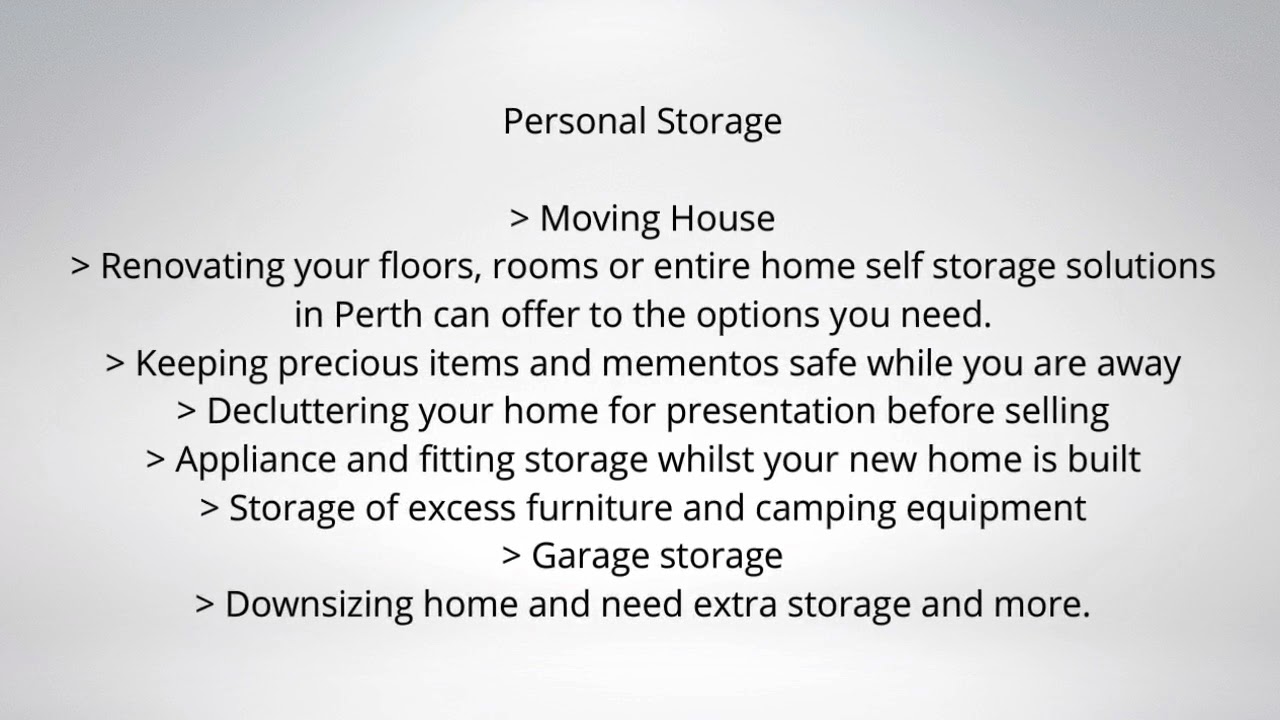 Cheap Self Storage Solutions in Perth
