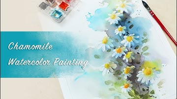 How to paint Chamomile Watercolor Painting Tutorial For Beginners