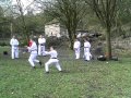 Ben and sam at sunnyhurst woods doing jiin kata