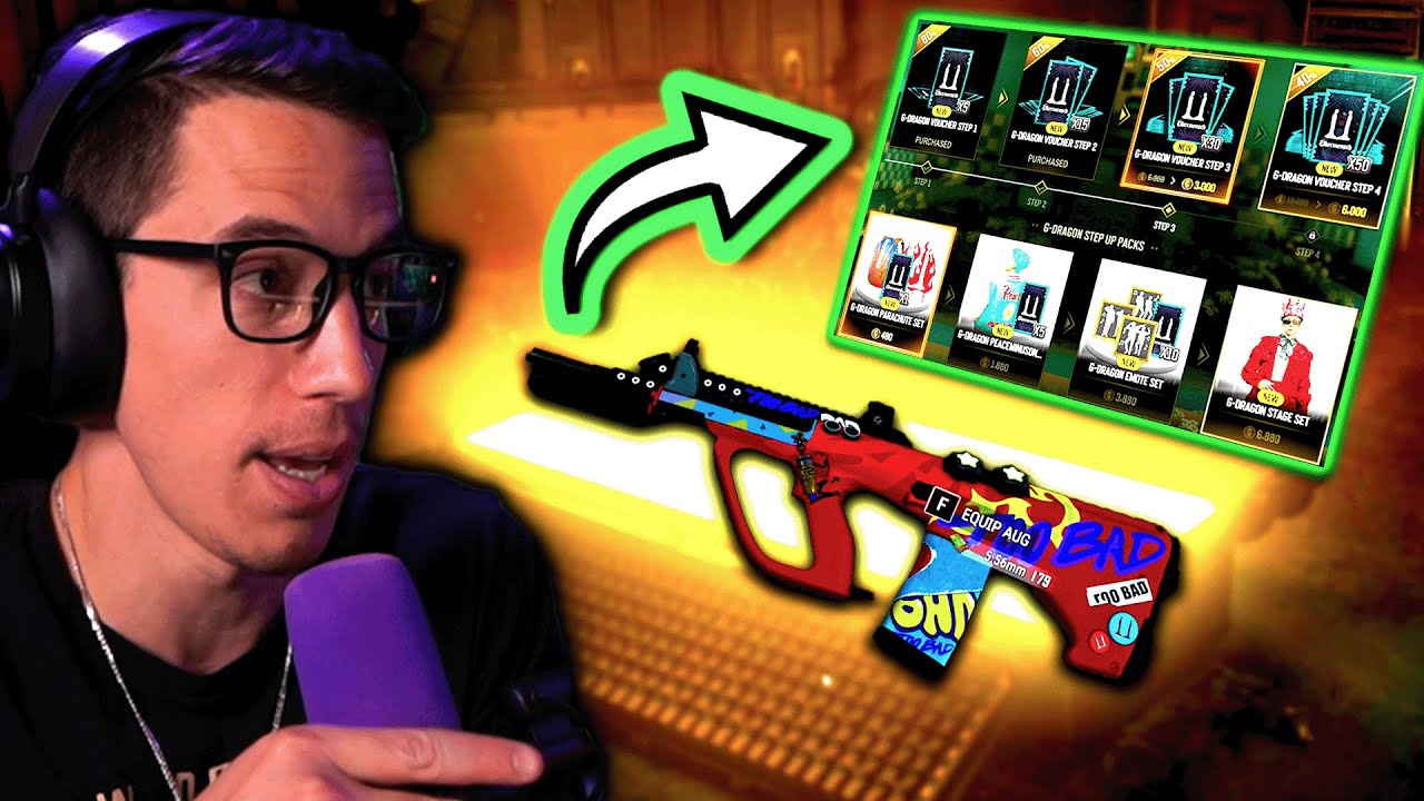 HOW TO GET G-DRAGON AUG IN PUBG - STEP UP PROGRAM CONTRABAND CRATE OPENING