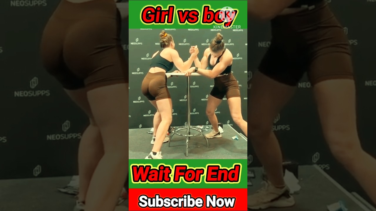 Strength Check 💪 Girl  vs Girl Wrestling arm 