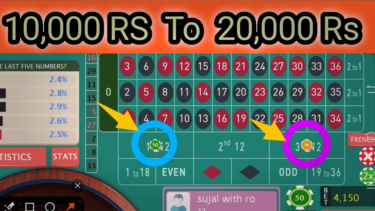 DOZEN STRATEGY IN ROULETTE TRICKS 💸 II 10K TO 20K IN JUST 5 MIN 🔥 II ...