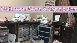 CLEAN WITH ME | Craft Room Clean With Me \& Organization #Cleanwithme #craftroomcleanup