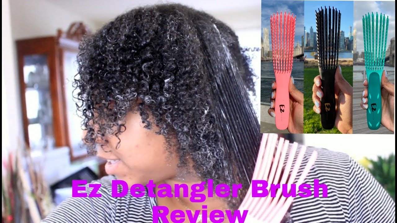 Tame Curly Hair!!! EZ Detangler Brush Review YouTube