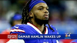 Buffalo Bills Player Damar Hamlin Is Awake, Holding Hands With Family