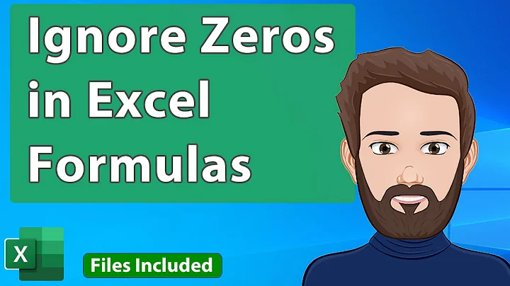 Ignore Zeros in Excel Functions MIN() and Others