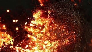 Steel Wool Burning 4K - (Quick Montage)