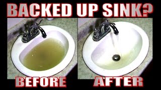 Unplug a clogged  up sink in less than 2 minutes!