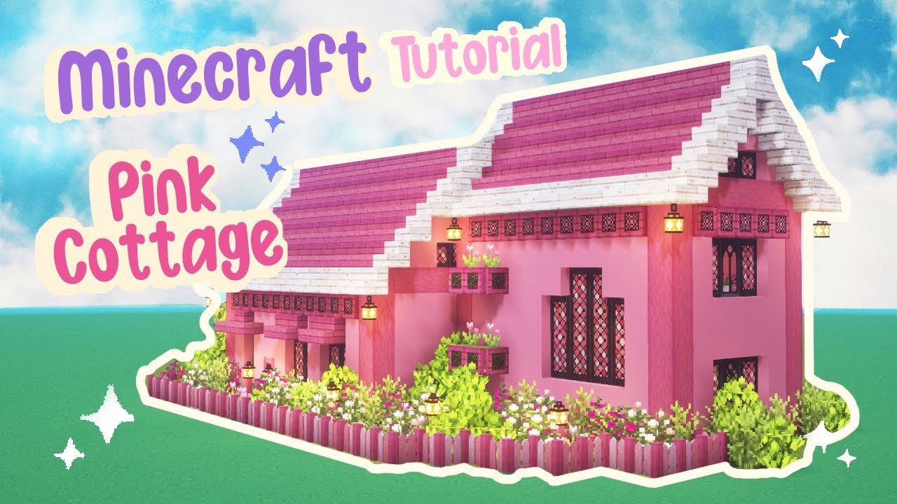 Responder @strawberrysophii Pink Cottagecore House #minecraft