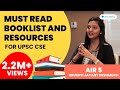 Must Read Booklist and Resources for UPSC CSE by AIR 5 Srushti Jayant Deshmukh