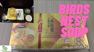 Review Golden Nest Swallow Nest Soup Swiflet Bird saliva Spit Aerodramus Maximus iàno yànwō Taste