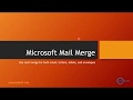 Microsoft Mail Merge WORD and EXCEL (Email or Print Bulk Letters in few Seconds)