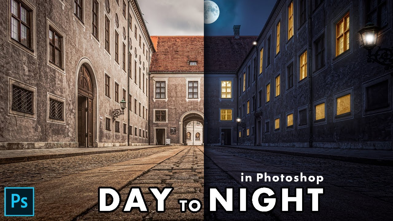 How to Turn Day into Night in Photoshop - YouTube