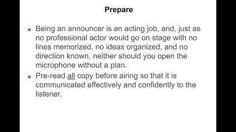 KANW Radio Broadcasting Class Session 9-1 Prepare